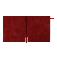 Планинг дат. 2026г 175*95мм 64л., кожзам., мягк.пер. "Тиволи глосс красный" резинка,ляссе