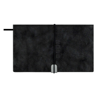 Планинг дат. 2026г 175*95мм 64л., кожзам., мягк.пер. "Тиволи глосс черный" резинка,ляссе