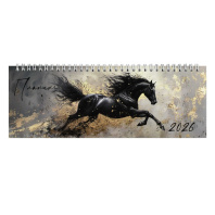 Планинг дат. 2026г 290*100мм 64л., картон, гребень "Вороной конь"