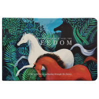 Планинг дат. 2026г А6 64л., кожзам., интегр.пер. "Art. Три лошади"