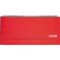 Планинг дат. 2026г, 294*142мм 64л., тв. обл. Lancaster красный, евро спираль