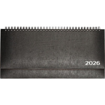 Планинг дат. 2026г, 294*142мм 64л., тв. обл. Lancaster черный, евро спираль