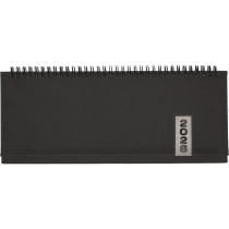 Планинг дат. 2026г, 310*145мм  64л., Vertical черный, тв. обложка, кожзам, евроспираль, 70г/м2