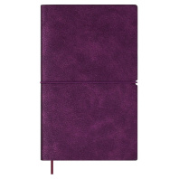 Еженедельник недат. А6 120л., кожзам, мягк.пер. "Наппа металлик бордовый" ляссе, резинка