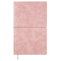 Еженедельник недат. А6 120л., кожзам, мягк.пер. "Наппа металлик розовый" ляссе, резинка