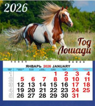 Календарь МАЛЫЙ  200*240мм на 2026г. СГ_Красотка в поле