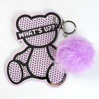 Брелок "Серебряный мишка" мех, 9*9см Брелок "Серебряный мишка" мех, 9*9см