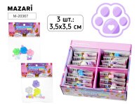 Антистресс-мялка "Сквиш лапки" 3,5*3,5см, 3шт. Антистресс-мялка "Сквиш лапки" 3,5*3,5см, 3шт.