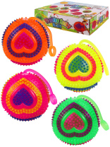 Мяч со светом  7,5см "Сердечко"