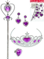 Набор "Маленькая королева" корона,клипсы,кольцо,палоч. 30см Набор "Маленькая королева" корона,клипсы,кольцо,палоч. 30см