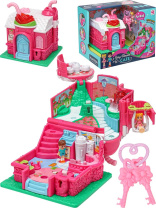Игровой набор "Домик для кукол.Домик мечты" 10*9*10см, свет,мебель, две куколки