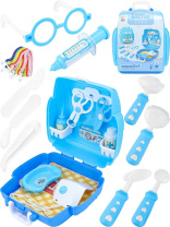 Игровой набор доктора 15 предметов "Скорая больница" в чемодане, синий