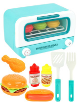 Игровой набор посуды "Микроволновка" звук, свет, 3*AAA не к-те, в кор.