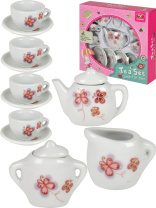 Игровой набор посуды 13 предметов "Чаепитие", ассорти, керамика