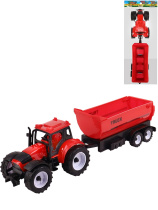 Машинка инерционная 29см "Трактор с прицепом"