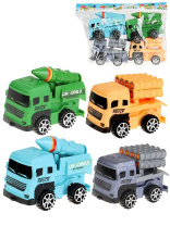 Набор машинок пластик 4шт, 5см "Военная техника"