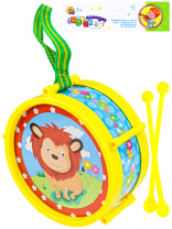 Барабан 14см "Веселый барабан" лев Барабан 14см "Веселый барабан" лев