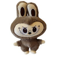 Мягкая игрушка 30см "Лабубу Эльф" серо-коричневый