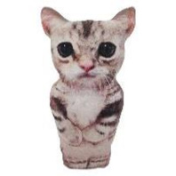 Мягкая игрушка 40см "Кот Мем" серый