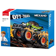 Конструктор пластм. Sluban "Монстр-трак зелёный" 264 дет.