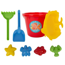 Набор игрушек. "Дай Краба!" 4 формочки, ведро, сито. грабли, лопатка
