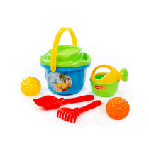 Набор игрушек. Ведро большое, ситечко большое, лопатка, грабельки, 2 формочки, лейка малая