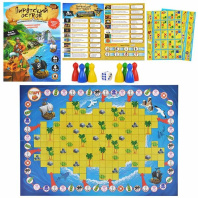 Игра с фишками 710*500мм "Пиратский остров" в пакете 5+