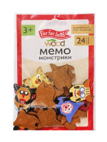 Игра Мемо фигурки "Монстрики" 24 шт, дерево