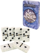 Домино в метал. коробке "Азарт" 20*12см