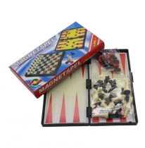 Набор игр на магните 3в1 шахматы, нарды и шашки, поле 19см