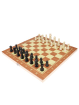 Шахматы деревянные, поле 34*17см, фигуры пластиковые