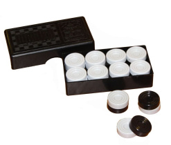 Шашки, пластик без поля, классика 6+