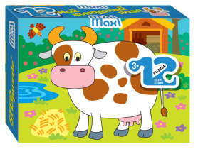 Пазл МАКСИ 12 элементов  213*154мм.  "Коровка-2"
