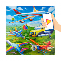Пазл-рамка с дополненной реальностью 300*305мм. 80 элементов "Самолёты"