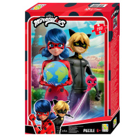 Пазлы  260 элементов  240*345мм  "Леди Баг и Супер-Кот" (ZAGTOON  METHOD)