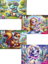 Пазлы 54 элемента  "Для девочек"