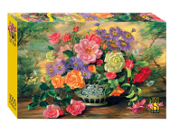 Пазлы 1000 элементов 480*680мм.  "Цветы в вазе" (Юбилейная коллекция)