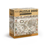 Пазлы 2000 элементов  680*960мм. "Географическая карта мира" (1635-1649гг)