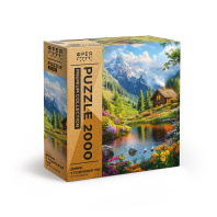 Пазлы 2000 элементов  680*960мм. "Домик у подножья гор"