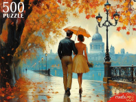 Пазлы  500 элементов  480*330мм. "Пара в осеннем парке"