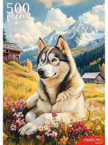 Пазлы  500 элементов  480*330мм. "Собака в горах"