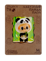 Пазлы Деревянные  78 элемент 230*200мм  "ЛабуЭльф Панда"