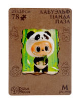 Пазлы Деревянные  78 элемент 230*200мм  "ЛабуЭльф Панда"