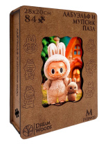 Пазлы деревянные  92 элемента 260*170мм  "ЛабуЭльф и Мупсик"