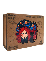 Пазлы деревянные 105 элементов 270*200мм  "Фантазия"