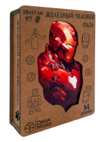 Пазлы деревянные 134 элементов 240*130мм  "Железный Человек"