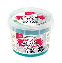 Слайм 120мл "Мир Пикселей" блестящий зелёный (с ароматом яблока) отгрузка от 0C до -20C