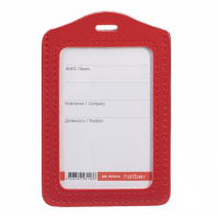 Бейдж 72*112 мм. экокожа, вертикальный, красный Бейдж 72*112 мм. экокожа, вертикальный, красный