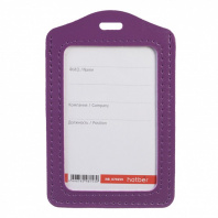 Бейдж 72*112 мм. экокожа, вертикальный, фиолетовый Бейдж 72*112 мм. экокожа, вертикальный, фиолетовый