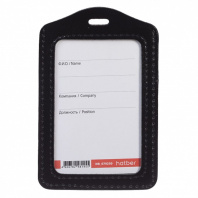Бейдж 72*112 мм. экокожа, вертикальный, черный Бейдж 72*112 мм. экокожа, вертикальный, черный